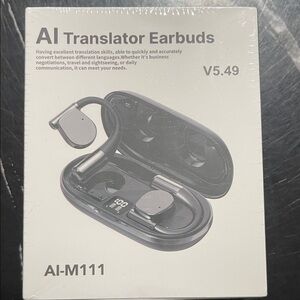 AI Translator Earbuds in Black